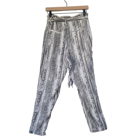 Cali 1850 Casual Linen Pants Smocked Waist Size Medium Gary White - Picture 3 of 10